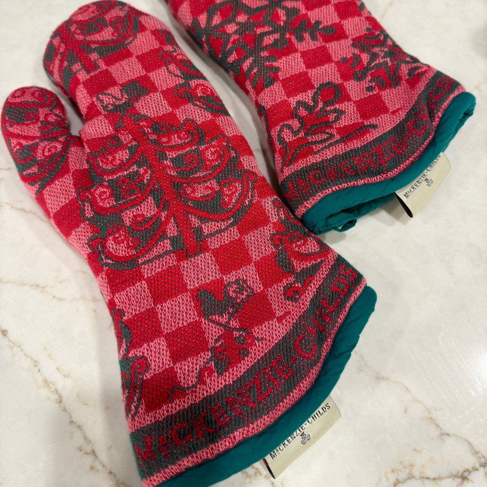 Mackenzie Childs holiday oven mits